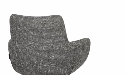 Armlehnstuhl MAXINE - drehbar, Stoff, Grau