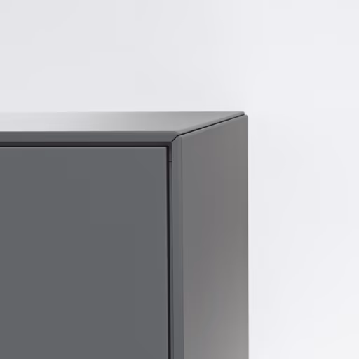 Wohnwand Edge - B ca. 180 cm, Lack, Graphit