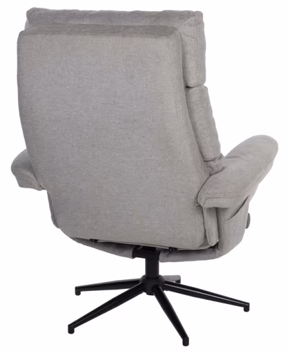 Relaxsessel mit Hocker - drehbar, Relaxfunktion, Webstoff, Steingrau