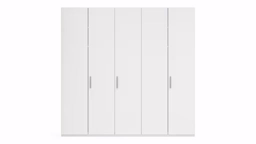 Drehtürenschrank Viana - B. ca. 250 cm, Lack, Weiß