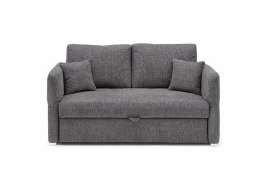 Sofa JORDEN - 2,5-Sitzer, inkl. Schlaffunktion, verstellbare Armlehnen, Stoff, Dunkelgrau