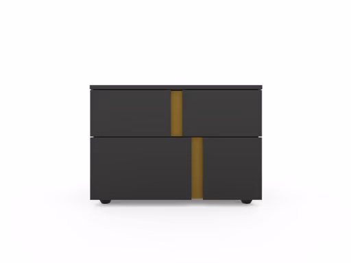 Nachttisch Loretto - Lack matt, Anthrazit