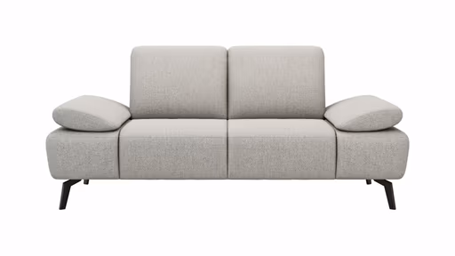 Sofa Theodor – 2-Sitzer inkl. Armlehne/Sitztiefe verstellbar, Stoff, Beige