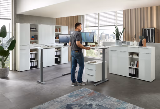 Büroregal - B ca. 40 cm, Weiß