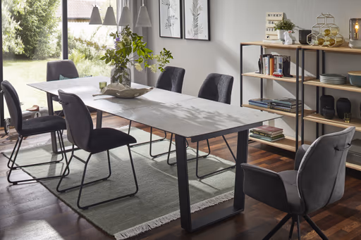 Esstisch Dinner - verlängerbar, LB ca. 200x95 cm, Kunststoff, Hellgrau