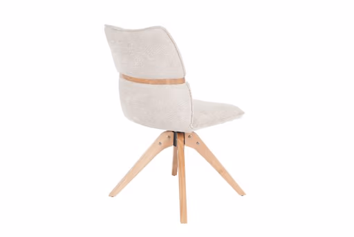 Stuhl MAROU - drehbar, Stoff, Beige