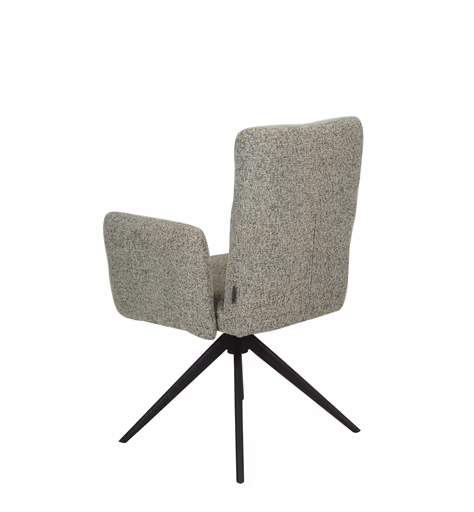 Armlehnstuhl MYLENE - drehbar, Stoff, Schlamm