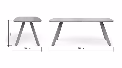 Esstisch Nayara - LB ca. 200x100 cm, Eiche massiv, satin gebeizt matt lackiert