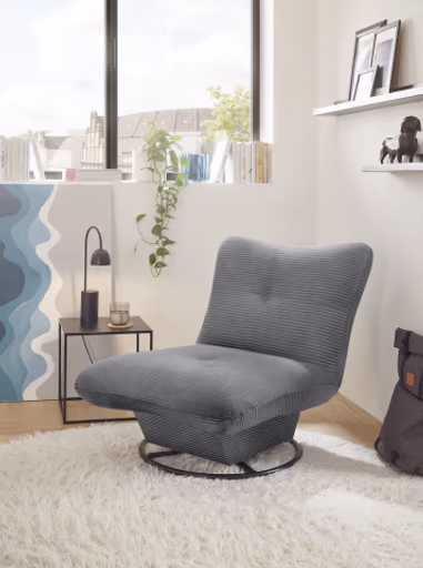 Drehsessel - Stoff, Ash