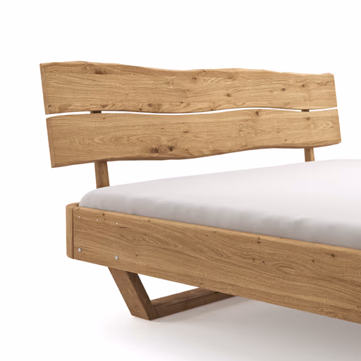 Bettgestell 1660 - Liegefläche ca. 180x200 cm, Wildeiche geölt, sandgestrahlt