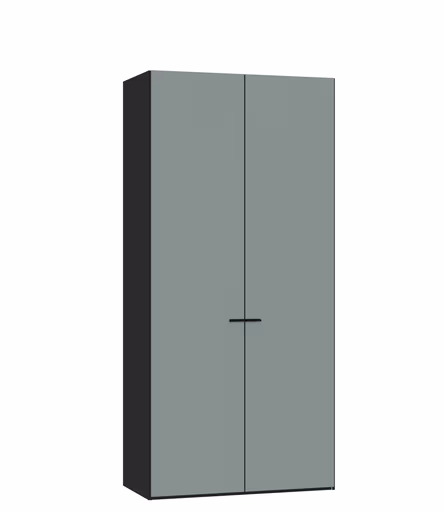 Drehtürenschrank JOIN IT- B ca. 101 cm, Schwarz, Salbei