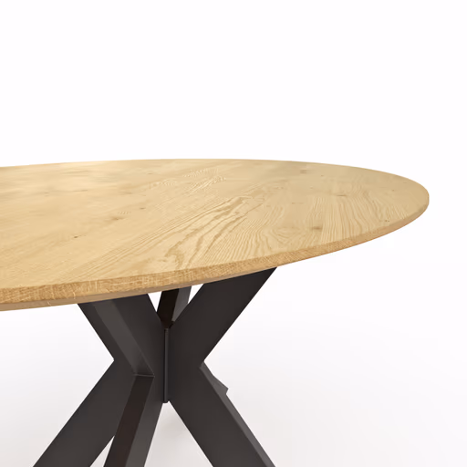 Esstisch Phoenix - LB ca. 220x110 cm, Eiche massiv, oval