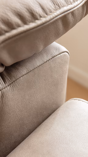 Sofa Tulsa KV - 2,5-Sitzer, inkl. Relaxfunktion und Kopfteilverstellung (motorisch), Leder, Graubeige