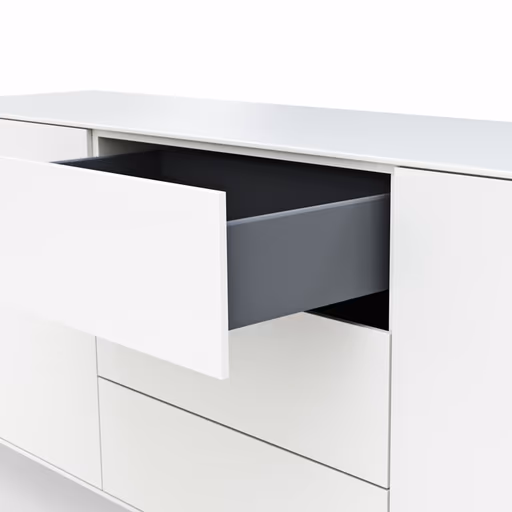 Sideboard Edge - Lack, Weiß