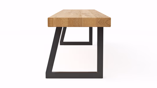 Holzbank Clifton - Breite ca. 220cm, Wildeiche massiv, natur