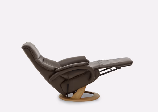 Sessel - Relaxfunktion, Leder, Braun