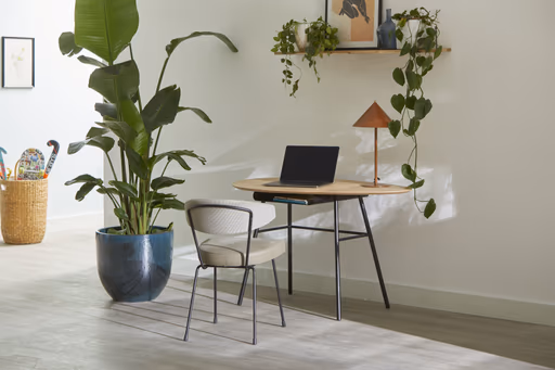 Schreibtisch Fano - LBH 121x75x74,5 cm, HPL, Graubraun