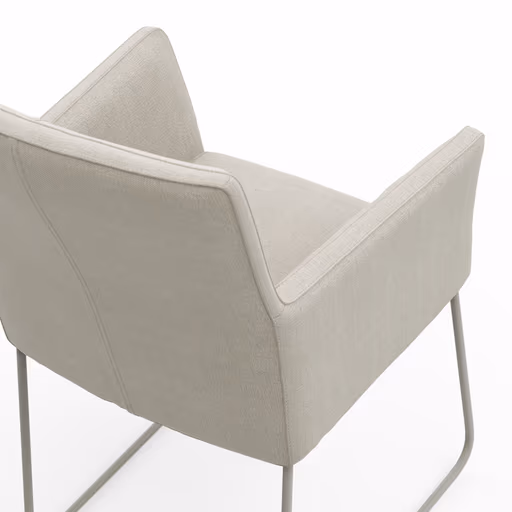 Armlehnstuhl Cosyra - Stoff, Natur