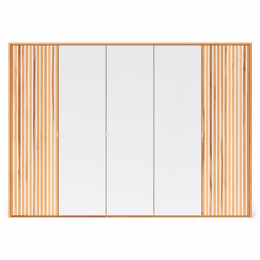 Drehtürenschrank Tigris - inkl. Passepartout, B. ca. 305 cm, Kernbuche massiv, geölt
