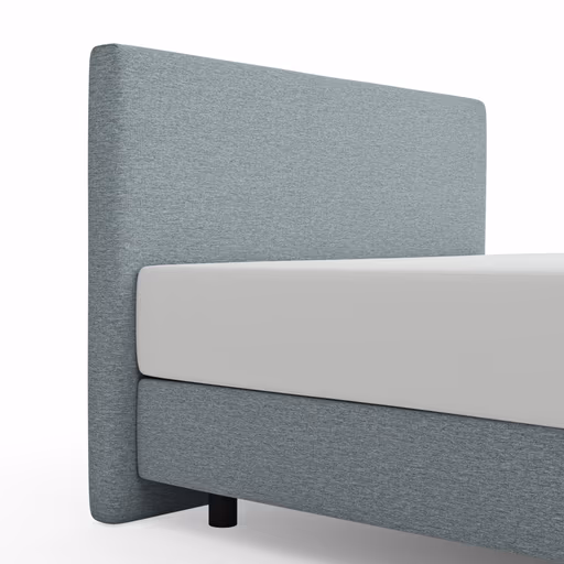 Boxspringbett Valencia - Liegefläche ca. 140x200 cm, Stoff, Hellblau