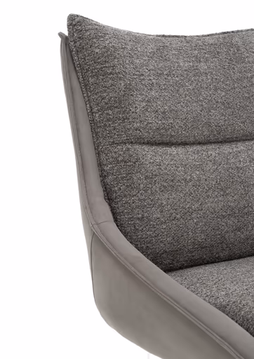 Stuhl MANDY - drehbar, Stoff, Graubeige