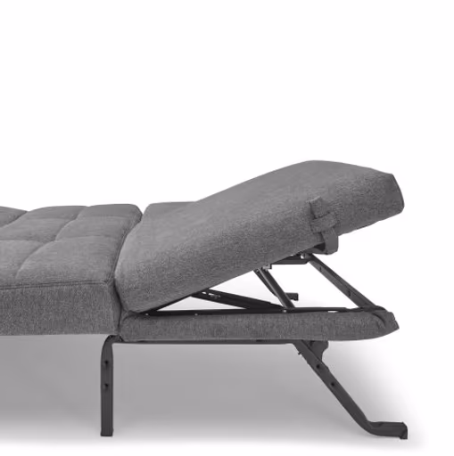 Funktionssofa EASY Optik B - 2-Sitzer, 155 cm inkl. Schlaffunktion, Stoff, Hellgrau
