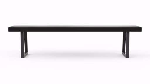 Holzbank Clifton - Breite ca. 180cm, Zerreiche massiv, smoked