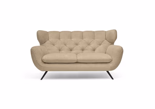 Sofa CHIRA - 2,5-Sitzer, Stoff, Graubraun