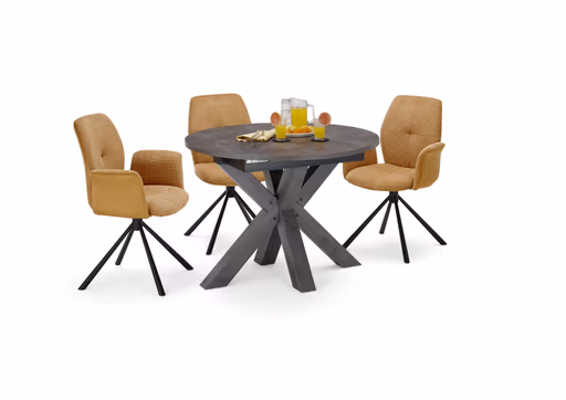 Armlehnstuhl MANOA - drehbar, Stoff, Senfgelb