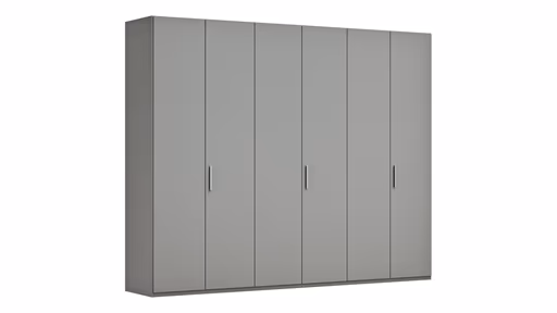 Drehtürenschrank Viana - B. ca. 299 cm, Lack, Steingrau