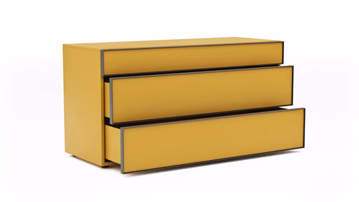 Kommode Loretto - BHT ca. 135x70x53 cm, Lack matt, Safrangelb