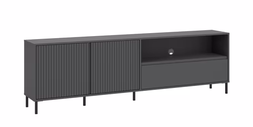 TV-Lowboard - B ca. 208 cm, Anthrazit