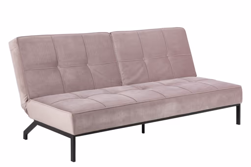 Schlafsofa - Stoff, Rosé