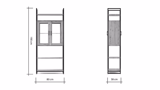 Raumteiler Farmingdale - Eiche massiv, natur geölt