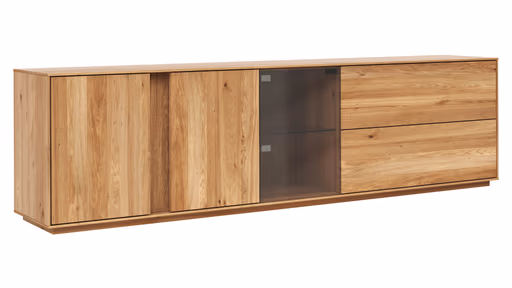 Mediaboard Saratoga - Wildeiche massiv, natur geölt