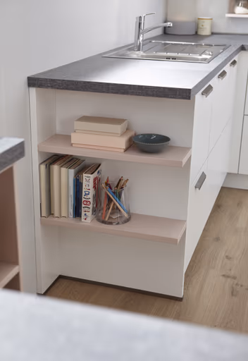 U-Küche 50.100 GL 5 521, Kristallweiß