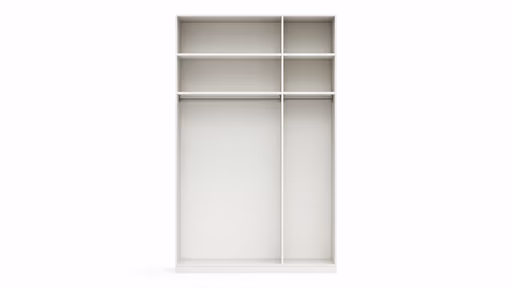 Drehtürenschrank Viana - B. ca. 151 cm, Lack, Weiß