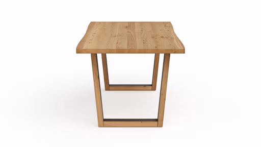 Esstisch Belfast - LB ca. 200x100 cm, Eiche massiv, mit Metalleinlage im Gestell