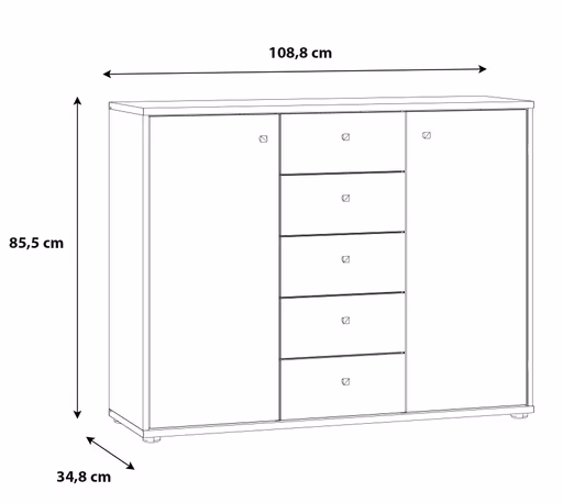 Kommode FAIK - Eiche Dekor