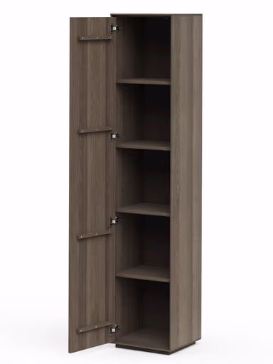 Vitrine Saratoga - links, Buche massiv, silbergrau geölt