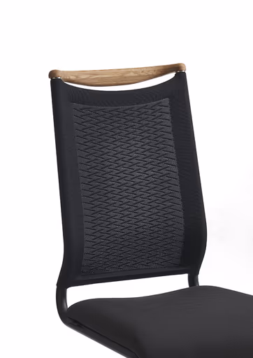 Freischwinger - Stoff, schwarz