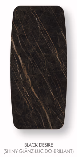 Esstisch Savona - LB ca. 280x100 cm, Fix, Keramik, Schwarz, Bootsform