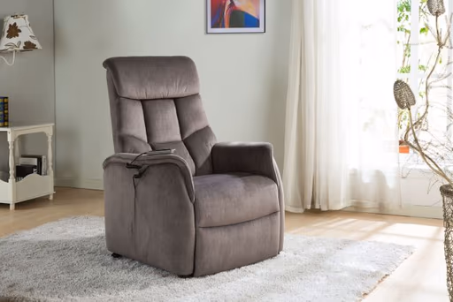 TV-Sessel - Aufstehhilfe, Relaxfunktion, Stoff, Grau