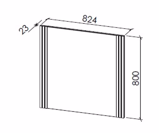 Garderobenspiegel- Eiche Dekor