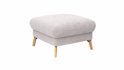 Hocker Maryville - LB ca. 74x74 cm, Stoff, Beige