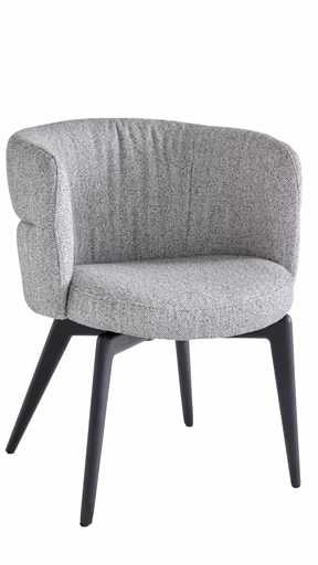 Armlehnstuhl Milana - Stoff, Grau