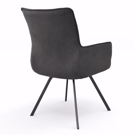 Armlehnstuhl Calyra - Stoff, Anthrazit