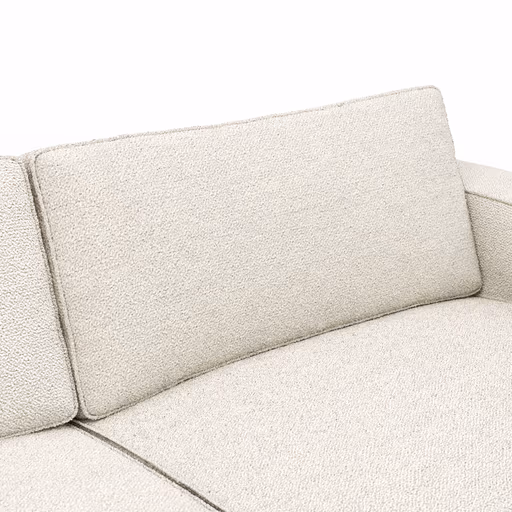 Sofa Lilaia - 1,5-Sitzer XL Tief mit 1,5-Sitzer XL, Stoff, Creme