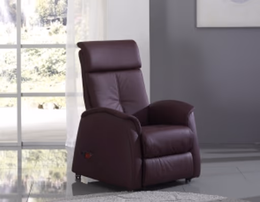 Fernsehsessel EM Bremen - Relaxfunktion (1-motorisch), Leder, Burgund
