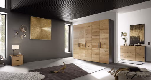 Nachtkommode JOIN IT- Eiche Dekor, Schwarz